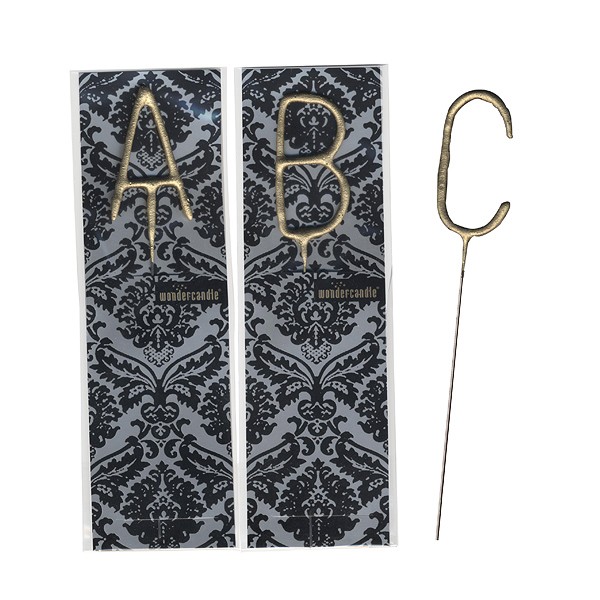 Wunderkerze Buchstabe Luxus gold