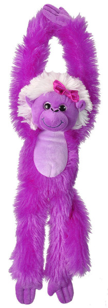 Hänge-Affe Plüsch mit Kletthänden purple 